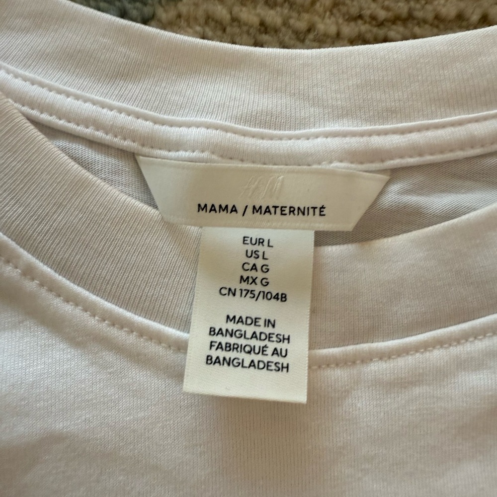 H&M White Long Sleeve Tee View 5